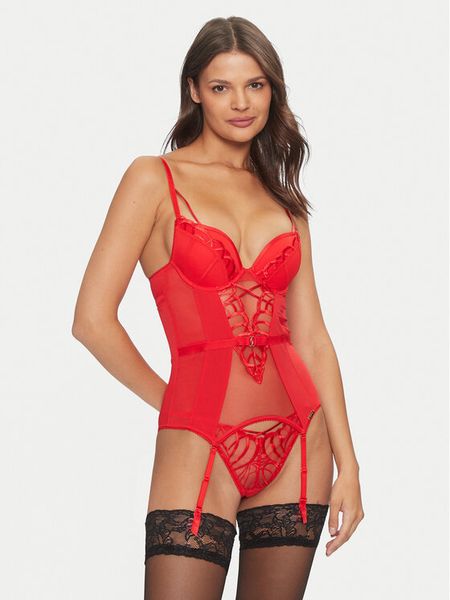Gossard Body Fiesta 19709 Czerwony. Czerwone body Gossard, bez wzorów, z syntetyku. Za 279.99 zł.