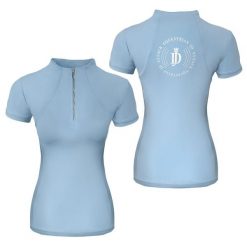 Bluzka techniczna z krótkim rękawem JD ATTACK Cathrine. Niebieskie bluzki damskie JD ATTACK, l, bez wzorów, sportowe, bez kołnierzyka, bez ramiączek. Za 189.00 zł.