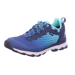 Buty sportowe damskie Meindl Activo Sport Lady z membraną Gore - Tex. Niebieskie obuwie sportowe damskie MEINDL, bez wzorów, z gore-texu, bez zapięcia, trekkingowe, gore-tex. W wyprzedaży za 449.50 zł.