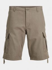 Jack & Jones Szorty materiałowe Jpstcole 12248685 Brązowy Regular Fit. Brązowe szorty męskie Jack & Jones, bez wzorów, z bawełny. Za 109.99 zł.