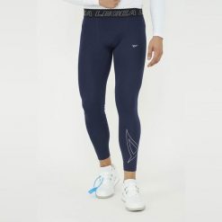 Termoaktywne legginsy treningowe IRONBOY LEG. Niebieskie bielizna sportowa damska Legea, bez wzorów. Za 88.00 zł.