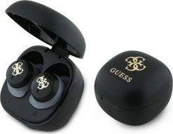 Słuchawki Guess Guess Bluetooth headphones GUTWSJ144ESK TWS + docking station black/black Iridescent 4G Printed Logo. Czarne słuchawki bezprzewodowe Guess. Za 134.09 zł.
