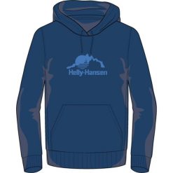 Bluza z kapturem Helly Hansen Nord Graphic. Niebieskie bluzy sportowe męskie Helly Hansen, l, bez wzorów, z kapturem. Za 380.50 zł.