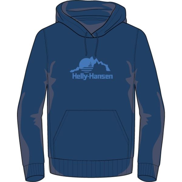 Bluza z kapturem Helly Hansen Nord Graphic. Niebieskie bluzy sportowe męskie Helly Hansen, l, bez wzorów, z kapturem. Za 380.50 zł.
