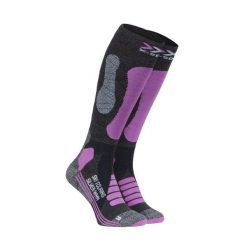 Skarpety X-SOCKS SKI TOURING SILVER 4.0 Purple Grey. Fioletowe skarpetki damskie X-Socks, bez wzorów. Za 90.00 zł.