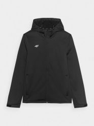 4F Kurtka softshell wiatroodporna membrana 5 000 męska - czarna XXL. Czarne kurtki męskie 4F, m, bez wzorów, z dzianiny, z kapturem, wspinaczkowe, windstopper. Za 299.99 zł.