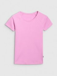 4F T-shirt regular z prążkowanej dzianiny damski - różowy XL. Czerwone t-shirty damskie 4F, xl, bez wzorów, z bawełny, klasyczne, bez kołnierzyka, bez ramiączek. W wyprzedaży za 39.99 zł.