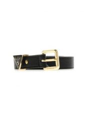 Guess Pasek 183158 Czarny. Czarne paski damskie Guess, z aplikacjami, ze skóry. Za 194.99 zł.