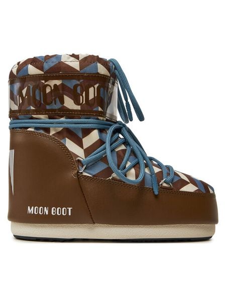 Moon Boot Śniegowce 80D1409550 Brązowy. Brązowe śniegowce damskie Moon Boot, ze skóry, bez zapięcia. Za 619.99 zł.