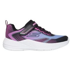 Buty SKECHERS MICROSPEC ADVANCE OASIS Fioletowy. Czarne obuwie trekkingowe damskie Skechers, z materiału, bez zapięcia. Za 155.99 zł.