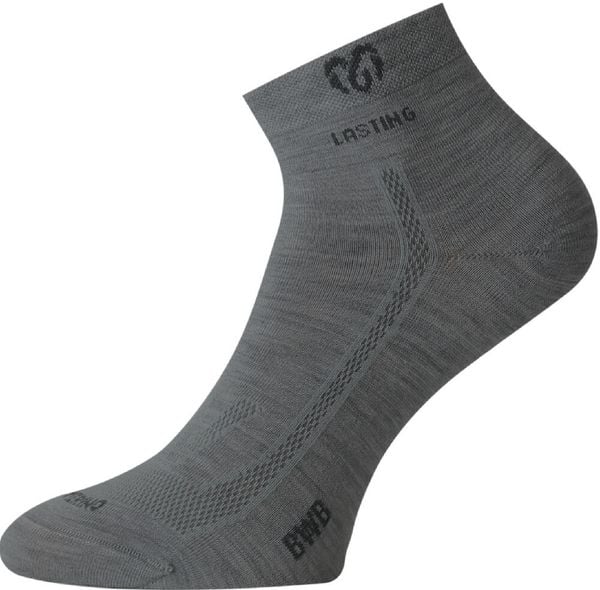 Skarpety merino BWB. Szare skarpetki damskie LASTING, bez wzorów, z elastanu. Za 55.00 zł.