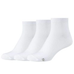 Skarpetki sportowe damskie 3PPK Wm Casual Quarter Socks. Białe skarpetki damskie Skechers, bez wzorów, z bawełny. Za 29.99 zł.