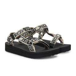Sandały TEVA W MIDFORM UNIVER Czarny. Brązowe sandały damskie Teva, bez wzorów, z tkaniny, bez obcasa, bez zapięcia. Za 294.99 zł.