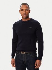 Guess Sweter M6BR13 Z1361 Granatowy Regular Fit. Niebieskie swetry męskie Guess, m, z aplikacjami, z syntetyku, bez kołnierzyka, bez ramiączek. Za 434.99 zł.