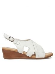 Lasocki Sandały WB-ELIA-03 Biały. Białe sandały damskie Lasocki, bez wzorów, ze skóry, bez obcasa, na koturnie, bez zapięcia. Za 135.99 zł.