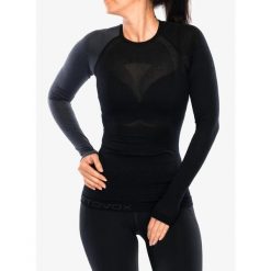 Bluza termoaktywna damska Ortovox 120 Comp Light Long Sleeve. Czarne bielizna sportowa damska ORTOVOX, na zimę, bez wzorów, sportowe, bez ramiączek, bez kaptura. Za 398.99 zł.