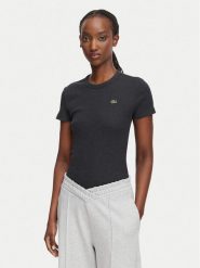 Lacoste T-Shirt TF5538 Szary Regular Fit. Szare t-shirty damskie Lacoste, bez wzorów, z bawełny, bez kołnierzyka, bez ramiączek. Za 296.99 zł.