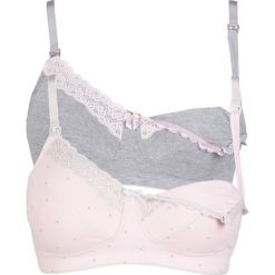 Biustonosz do karmienia piersią (2 szt.) bonprix szary melanż - jasnoróżowy. Szare biustonosze bonprix, bez wzorów. Za 75.98 zł.