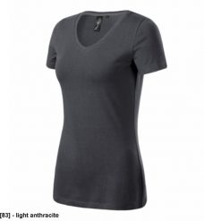 MALFINI Action V-neck - ADLER - Action V-neck - Koszulka damska, 180 g/m, 95 % bawełna, 5 % elastan light anthracite 2XL. Bluzki damskie MALFINI, m, bez wzorów, z bawełny, bez kołnierzyka, bez ramiączek. Za 34.15 zł.