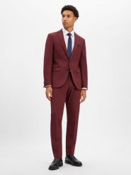 Finshley & Harding London Garnitur Mężczyźni Slim Fit czerwony, 52. Czerwone garnitury męskie Finshley & Harding London, m, bez wzorów, biznesowe. Za 1,099.95 zł.