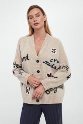 Kardigan damski Belgio wełniany WEEKEND MAX MARA. Kardigany damskie Weekend Max Mara, xs, bez wzorów, z wełny, bez kołnierzyka. Za 1,549.00 zł.