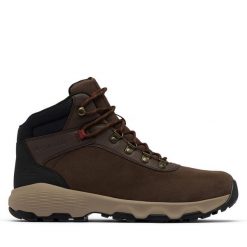 Trekkingi Columbia. Brązowe buty zimowe męskie Columbia, bez wzorów, bez obcasa, bez zapięcia. Za 439.99 zł.