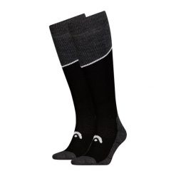 Skarpety narciarskie dla dorosłych HEAD Kneehigh 2 pary. Czarne skarpetki damskie Head, bez wzorów, z elastanu. Za 160.99 zł.