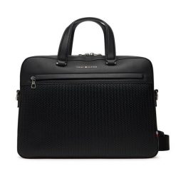 Torba na laptopa Tommy Hilfiger. Czarne torby na laptopa damskie Tommy Hilfiger, bez wzorów. Za 579.99 zł.