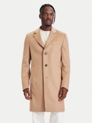 BOSS Płaszcz wełniany H-Hyde-264 50571557 Beżowy Slim Fit. Brązowe płaszcze męskie Boss, na zimę, m, bez wzorów, z wełny, bez kołnierzyka, bez kaptura. Za 2,399.00 zł.