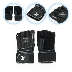 Rękawice na siłownie TREXO GymRat. Czarne rękawiczki damskie TREXO, bez wzorów. Za 139.99 zł.