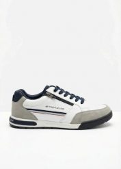 Sneakersy Tom Tailor z zamkiem. Białe buty sportowe męskie bonprix, bez wzorów, bez zapięcia. Za 149.99 zł.
