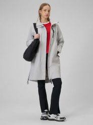 4F Płaszcz membrana 8000 damski - szary XS. Szare płaszcze damskie 4F, xs, bez wzorów, ze skóry, bez kołnierzyka, bez kaptura. Za 499.99 zł.