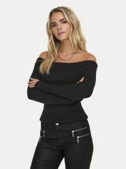 ONLY Sweter Katia 15311830 Czarny Regular Fit. Czarne swetry nierozpinane damskie ONLY, s, bez wzorów, z wiskozy, bez kołnierzyka, bez ramiączek. Za 109.99 zł.