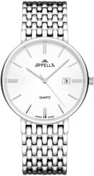 Zegarek męski Appella L12007.5113Q srebrny. Szare zegarki męskie Appella, bez wzorów, srebrne. Za 1,250.00 zł.