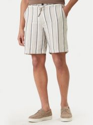 BOSS Szorty materiałowe 50561129 Beżowy Regular Fit. Brązowe szorty męskie Boss, bez wzorów, z bawełny. Za 599.99 zł.