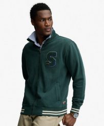 Superdry Kurtka Vintage Athletic Track z bawełny 100%, krój Loose. Zielone kurtki sportowe damskie Superdry, s, z aplikacjami, z bawełny, bez ramiączek, bez kaptura. Za 408.75 zł.