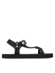 Tommy Jeans Sandały Tjm Casual Sandal EM0EM01563 Czarny. Czarne sandały męskie Tommy Jeans, bez wzorów, z jeansu, casualowe, bez zapięcia. Za 149.99 zł.