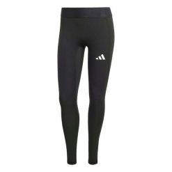 Damskie legginsy adidas. Czarne legginsy damskie Adidas, bez wzorów, z materiału. Za 252.30 zł.