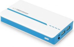 Powerbank Esperanza Atom 11000mAh Biało-niebieski. Białe powerbanki Esperanza. Za 41.78 zł.
