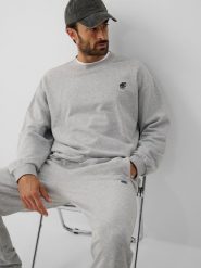4F Bluza dresowa loose bez kaptura męska - szara L. Szare bluzy męskie 4F, l, bez wzorów, z dresówki, bez kaptura. Za 159.99 zł.