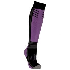 Skarpety Narciarskie Unisex Dla Dorosłych Icy. Czarne skarpetki damskie Trespass, bez wzorów, z elastanu. Za 64.99 zł.