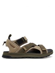 Clarks Sandały ATL Trek Tide 26181522 Beżowy. Brązowe sandały męskie Clarks, bez wzorów, z materiału, bez zapięcia. Za 289.99 zł.