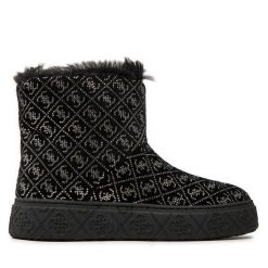 Śniegowce Guess. Czarne śniegowce damskie Guess, bez zapięcia. Za 679.99 zł.