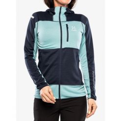 Bluza z kapturem damska Haglofs L.I.M Mid Fast Hood. Niebieskie bluzy damskie Haglöfs, l, bez wzorów, bez ramiączek, z kapturem. Za 549.99 zł.