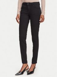 Guess Jeansy W6YAJ2 D1585 Czarny Skinny Fit. Czarne jeansy damskie Guess, z aplikacjami, z bawełny. Za 434.99 zł.