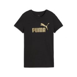 Damska koszulka z logo NO. 1 ESS METALLIC PUMA. Czarne bluzki damskie Puma, xl, bez wzorów, sportowe, bez kołnierzyka, bez ramiączek. Za 109.00 zł.