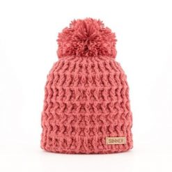 Czapka SINNER Nordic II Beanie, czerwona, unisex. Czerwone czapki damskie SINNER, na zimę, bez wzorów, sportowe. Za 200.00 zł.