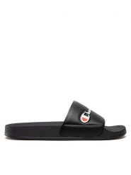 Champion Klapki Slide Varsity S21993-CHA-KK002 Czarny. Czarne klapki męskie Champion, bez wzorów, ze skóry, bez zapięcia. Za 99.99 zł.