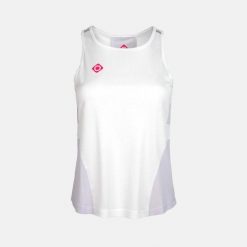 SPEZIA Technical Tank Top – lekki, oddychający i szybkoschnący. Białe topy damskie IZAS, bez wzorów, casualowe, bez kołnierzyka, bez ramiączek. Za 139.09 zł.
