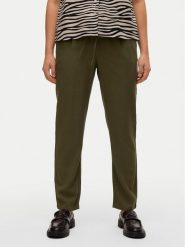 Vero Moda Spodnie materiałowe Jesmilo 10279691 Zielony Regular Fit. Zielone spodnie materiałowe damskie Vero Moda, bez wzorów, ze lnu. Za 79.99 zł.